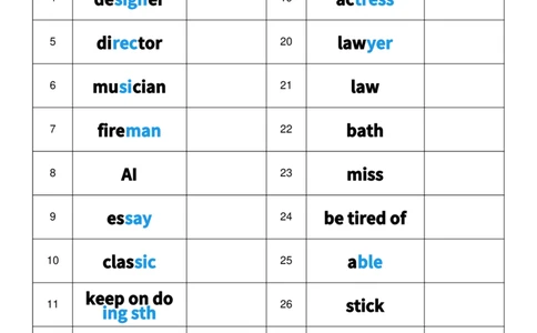 2025秋人教版八年级上册英语U6英译中单词默写_初中英语新版_最新人教版英语八年级上册_新版_初中英语8上新更新第三套可选择_10单词默写+字帖_单词表