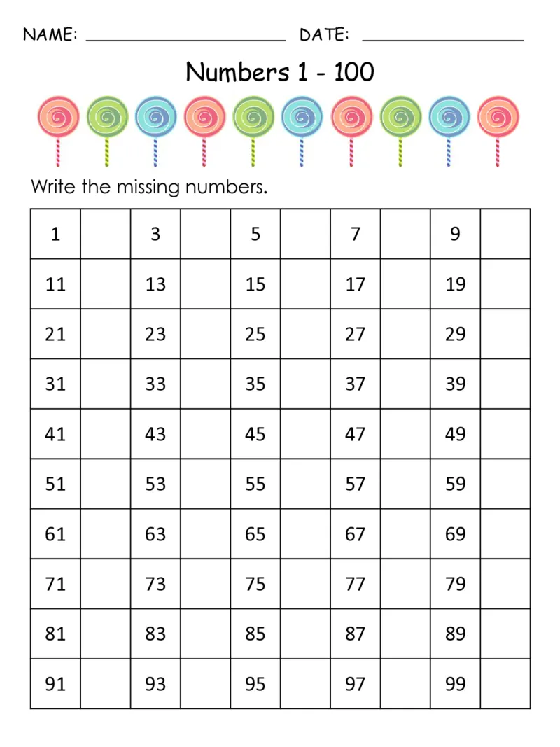 1-100丢失的数字专题素材包2_幼小语数英专项资料_幼小数学专项