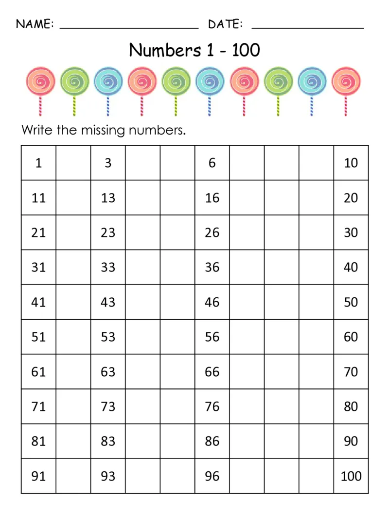 1-100丢失的数字专题素材包2_幼小语数英专项资料_幼小数学专项
