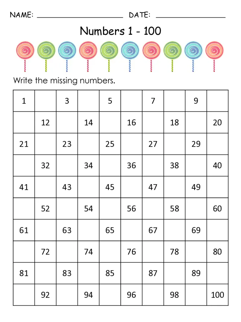 1-100丢失的数字专题素材包2_幼小语数英专项资料_幼小数学专项