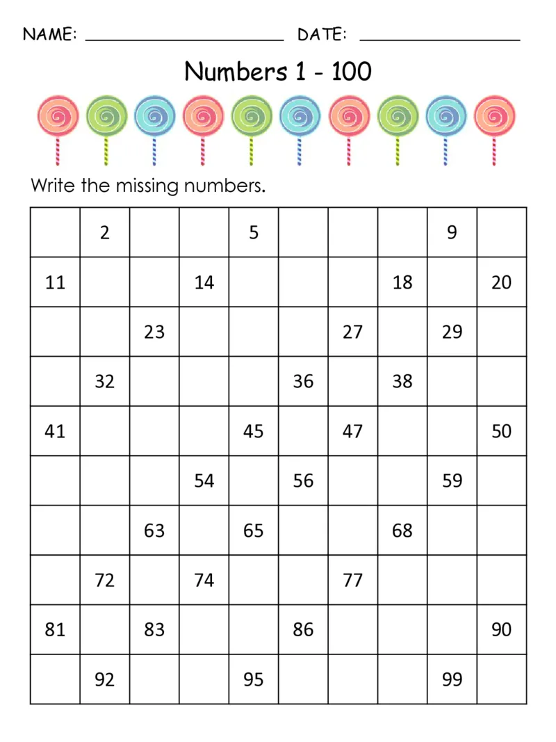 1-100丢失的数字专题素材包2_幼小语数英专项资料_幼小数学专项