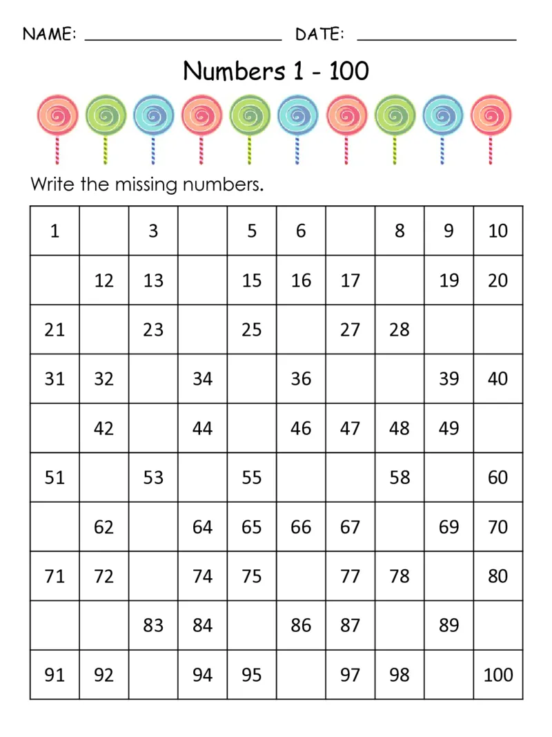 1-100丢失的数字专题素材包2_幼小语数英专项资料_幼小数学专项