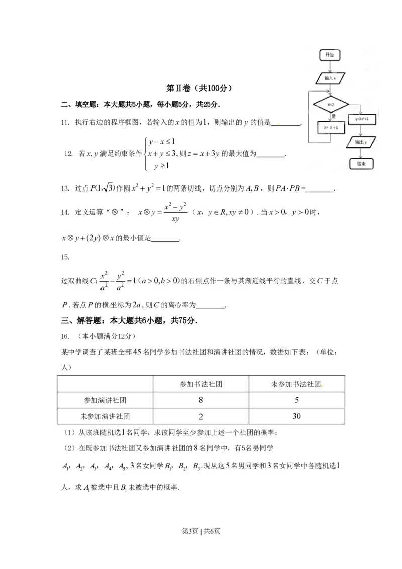 2015年高考数学试卷（文）（山东）（空白卷）_历年高考真题合集_数学历年高考真题_新&middot;PDF版2008-2025&middot;高考数学真题_数学（按年份分类）2008-2025_2015&middot;高考数学真题