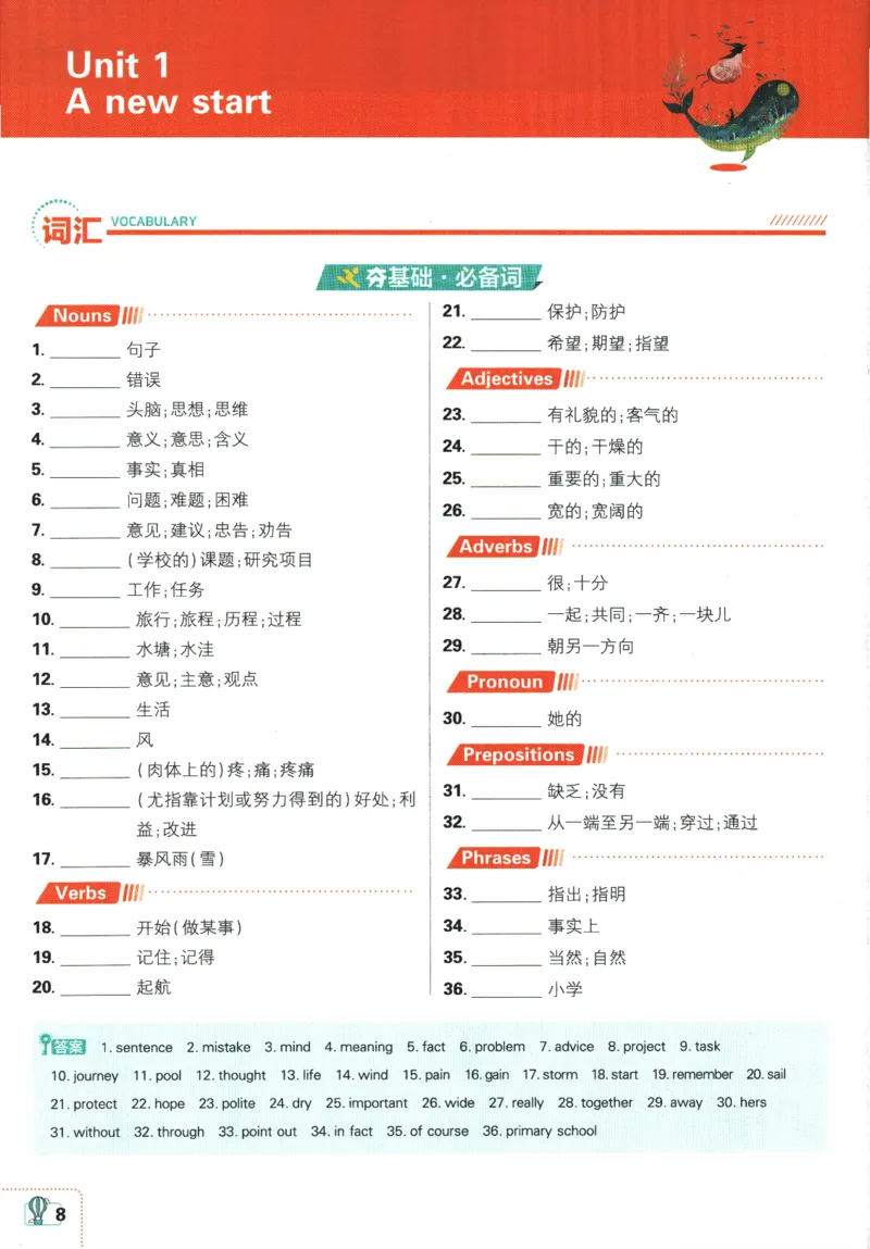 2026版《初中必刷题》英语WY7上狂K重点_A007初中必刷合集2_A039初中必刷题合集_7上_2026版《初中必刷题》英语WY7上