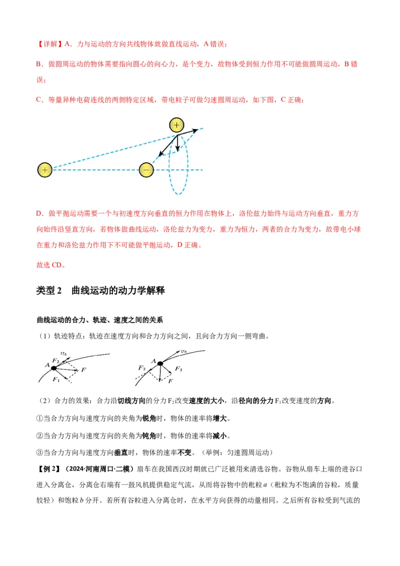 专题07曲线运动及其实例分析（解析版）_2025高中物理模型方法技巧高三复习专题练习讲义_新版高考物理模型与方法