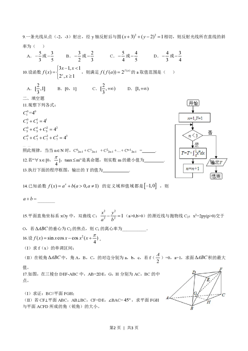2015年高考数学试卷（理）（山东）（空白卷）_历年高考真题合集_数学历年高考真题_新&middot;PDF版2008-2025&middot;高考数学真题_数学（按试卷类型分类）2008-2025_自主命题卷&middot;数学（2008-2025）