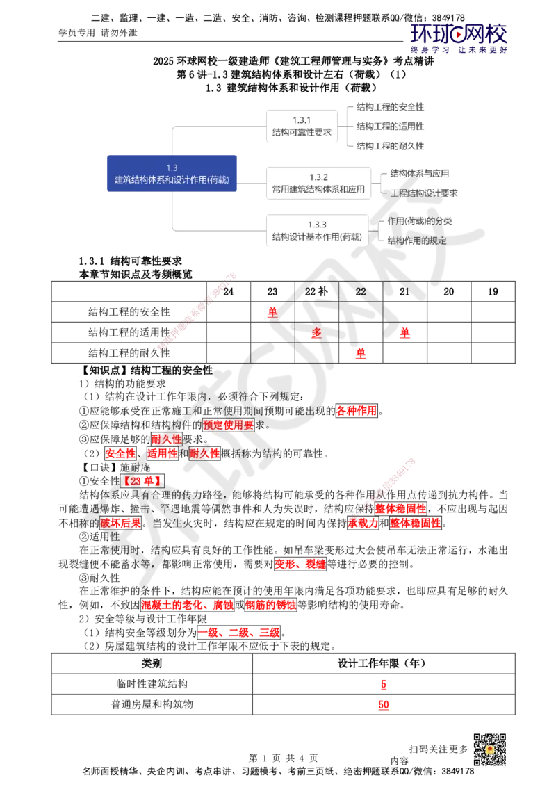 06.第6讲-13建筑结构体系和设计左右（荷载）（1）_2026年一级建造师_2026年一建建筑_2025年一建建筑SVIP_02-基础精讲✿高端面授✿深度强化_何龙吟_讲义