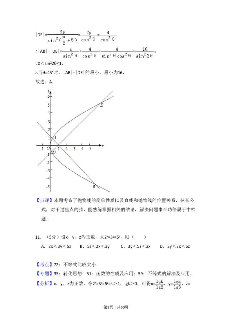 2017年高考数学试卷（理）（新课标Ⅰ）（解析卷）_历年高考真题合集_数学历年高考真题_新&middot;PDF版2008-2025&middot;高考数学真题_数学（按试卷类型分类）2008-2025_全国卷&middot;数学（2008-2025）