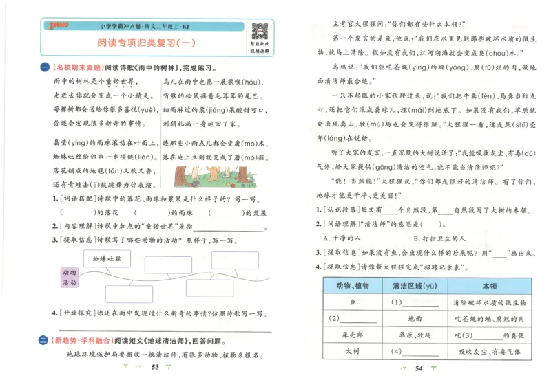 25秋《学霸冲A卷》2年级上册语文_25秋《小学学霸冲A卷》语文1-6_25秋《小学学霸冲A卷》语文2上
