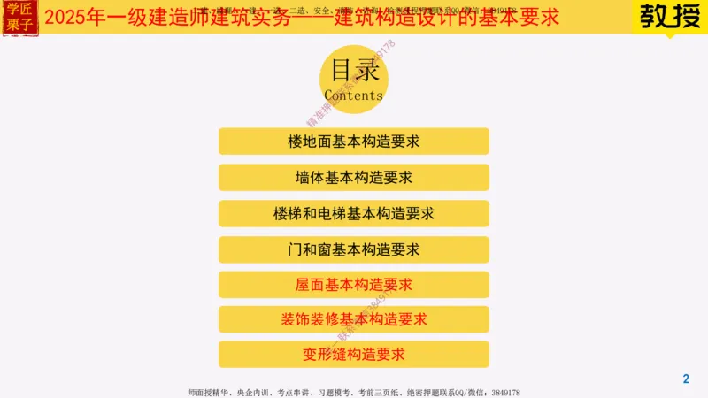 06-建筑构造设计的基本要求下_2026年一级建造师_2026年一建建筑_2025年一建建筑SVIP_02-基础精讲✿高端面授✿深度强化_08-建筑《超级精讲班》栗子XJ_25精讲讲义