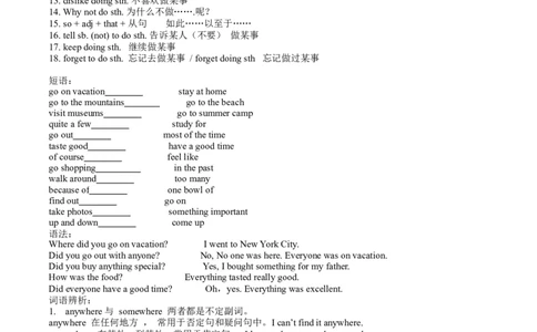 02.八年级上册英语1-10单元短语语法句型及作文整理_初中英语新版_最新人教版英语八年级上册_老版（含有参考价值）_03.人教版八年级上册短语、知识点归纳（8份）