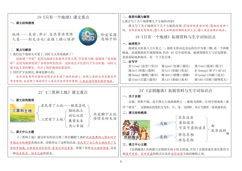 25秋六上语文新版课内重点知识生字词《课课贴》_25秋《生字+组词+字帖》语文1-6年级