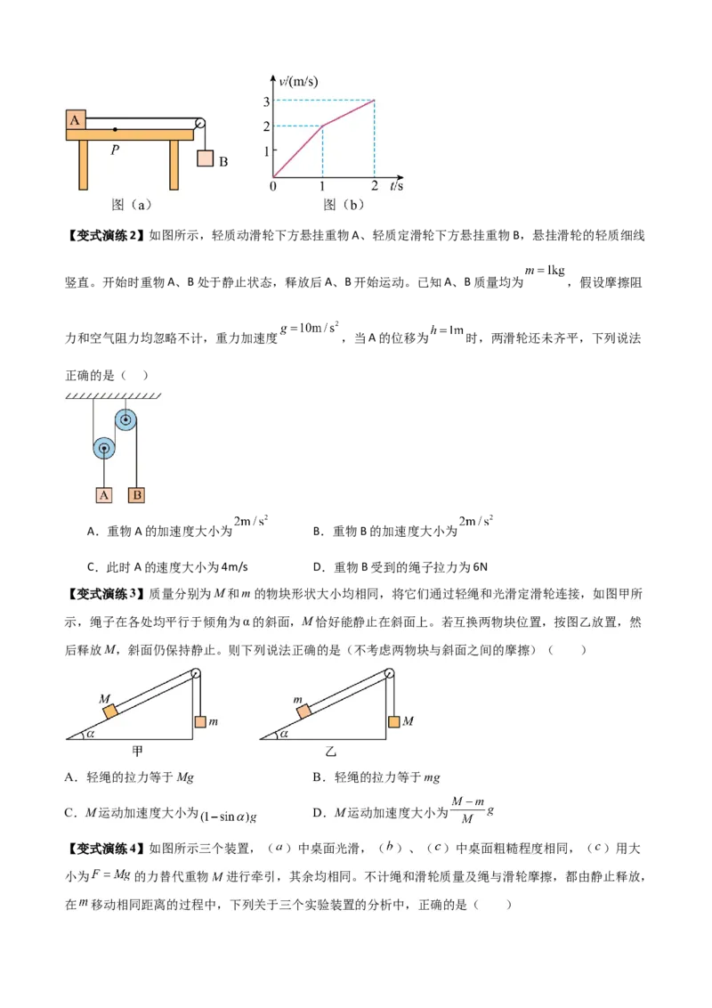 专题06牛顿运动定律的综合应用（原卷版）_2025高中物理模型方法技巧高三复习专题练习讲义_新版高考物理模型与方法