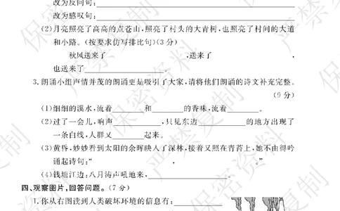 A+题优名卷期中-R4语上_扫描版_语数英1-6年级期中试卷电子版A+题优名卷_语文-人教版