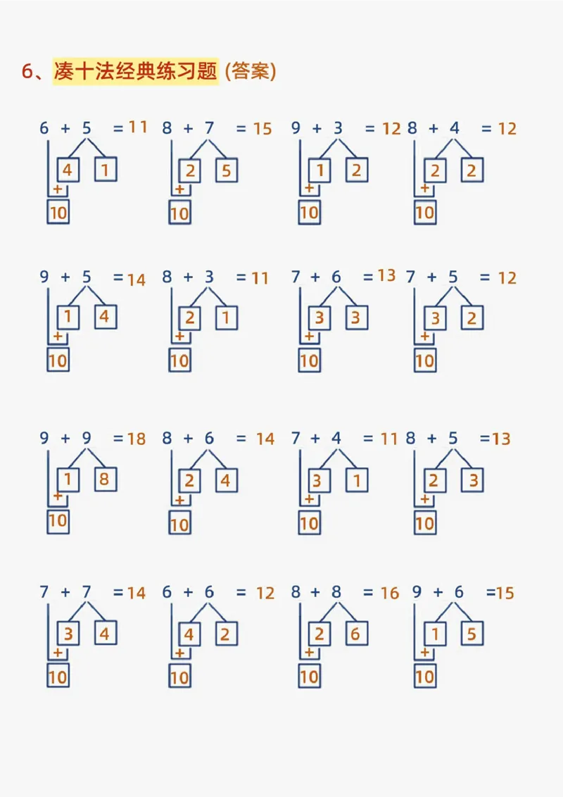 20230723幼小衔接减十破十平十法加减运算_幼小语数英专项资料_幼小数学专项