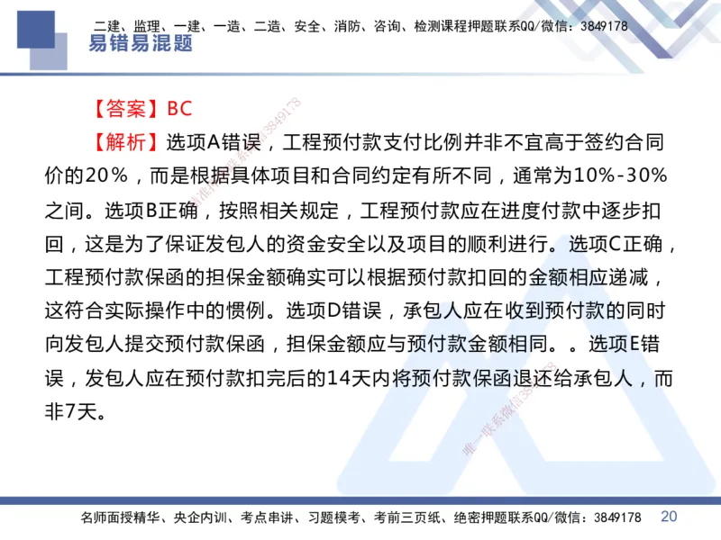 01.2025王晓丹-易错易混题讲解-管理_2026年一级建造师_2026年一建管理_2025年一建管理SVIP_04-冲刺串讲✿考点强化✿小灶集训_39-管理《易错易混讲解》黄雨诗HX_讲义