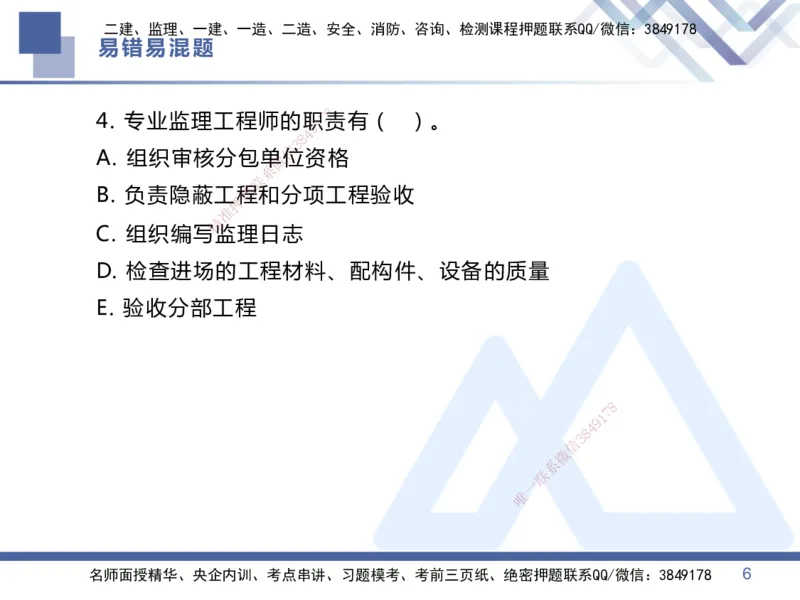 01.2025王晓丹-易错易混题讲解-管理_2026年一级建造师_2026年一建管理_2025年一建管理SVIP_04-冲刺串讲✿考点强化✿小灶集训_39-管理《易错易混讲解》黄雨诗HX_讲义