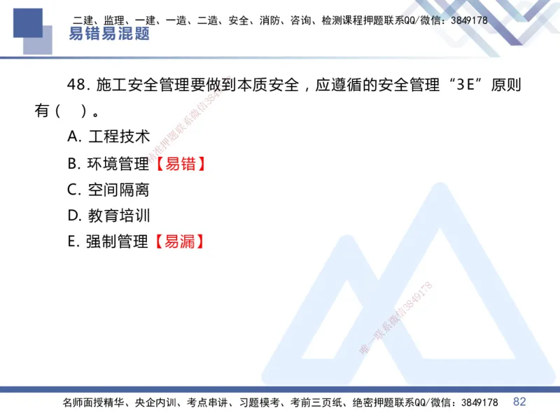 01.2025王晓丹-易错易混题讲解-管理_2026年一级建造师_2026年一建管理_2025年一建管理SVIP_04-冲刺串讲✿考点强化✿小灶集训_39-管理《易错易混讲解》黄雨诗HX_讲义