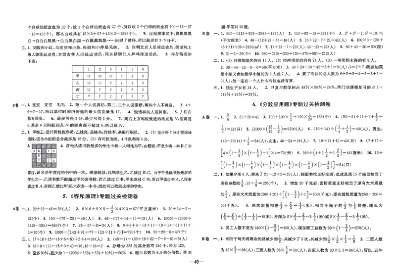 26版《小学奥数专题突破AB卷》6年级_25版《小学奥数专题突破AB卷》