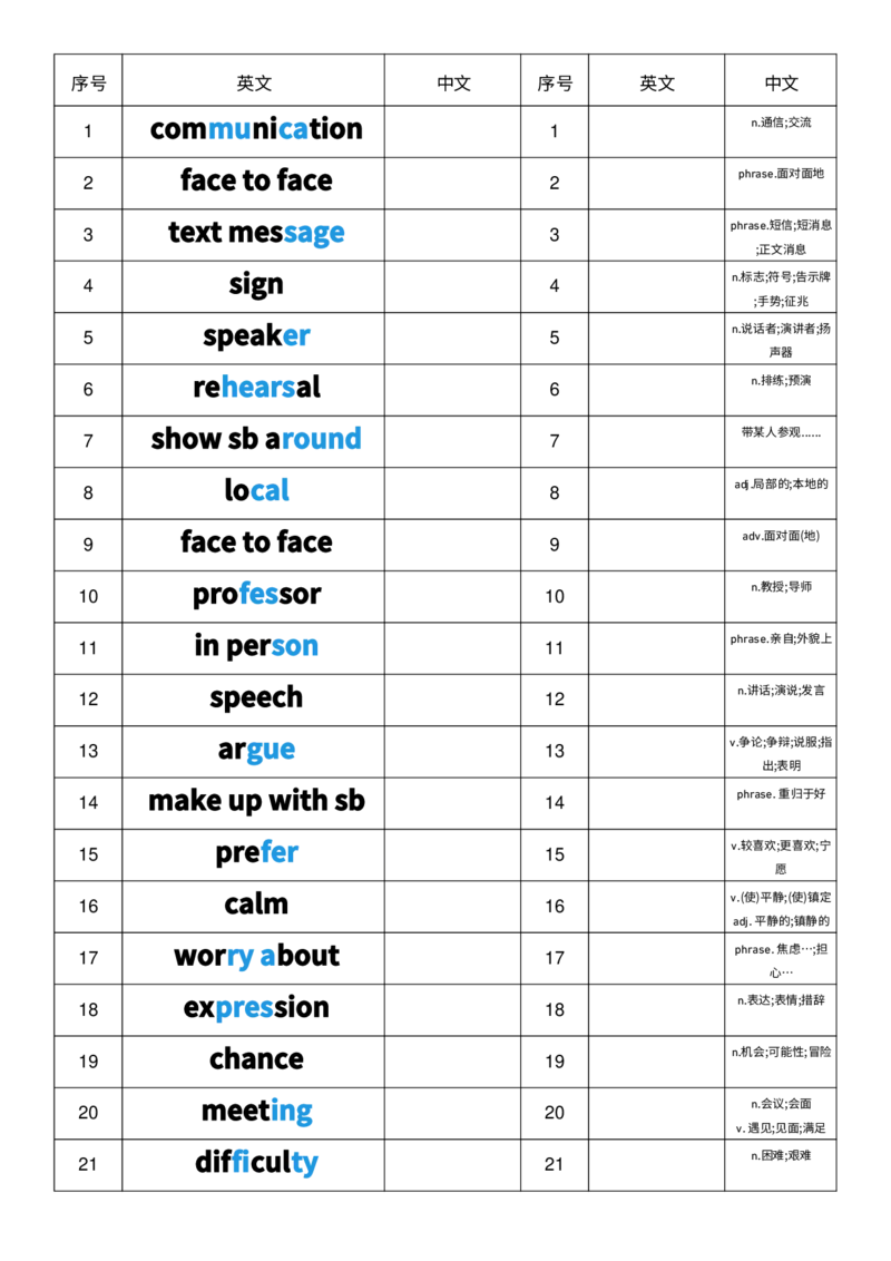 2025秋人教版八年级上册英语U8中英互译小纸条单词默写_初中英语新版_最新人教版英语八年级上册_新版_初中英语8上新更新第三套可选择_10单词默写+字帖_单词表