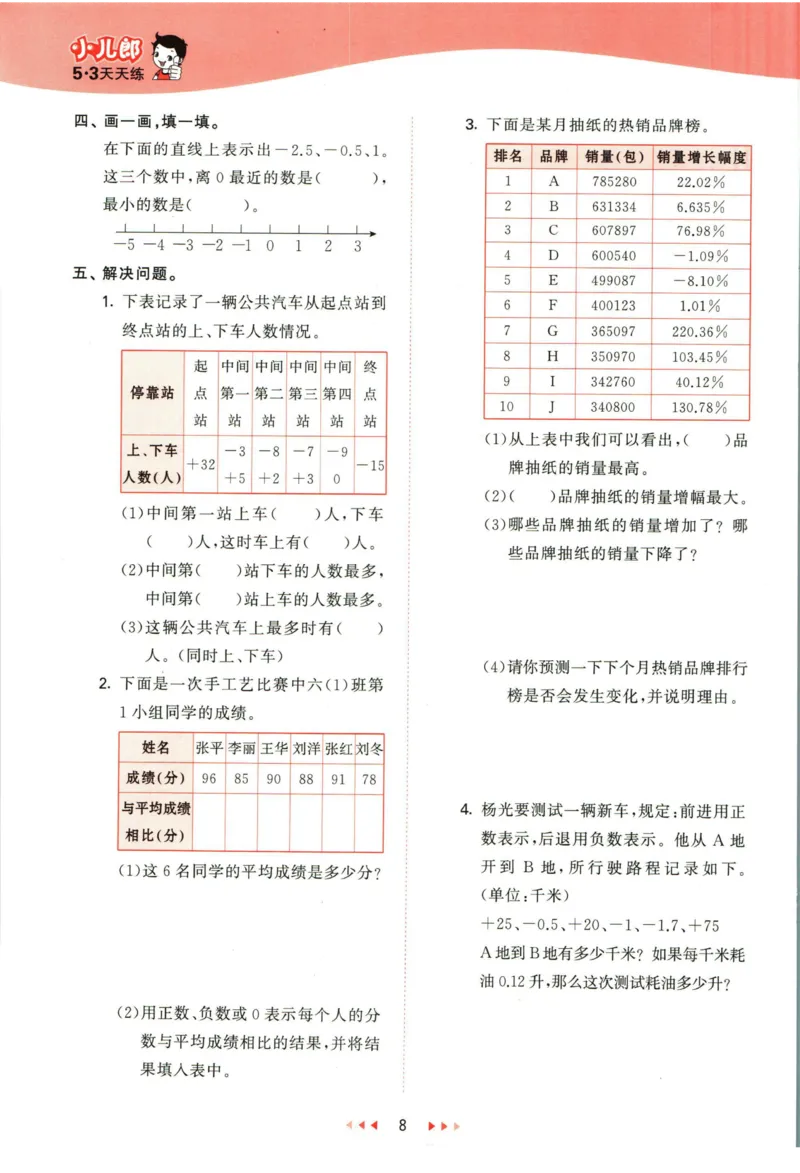 53天天练六年级下册数学冀教版_2024年人教版小学数学一二三四五六年级上册下册期中期末试a0747_小学全科《同步练习+精品试卷》打包下载（1-6年级单元月考期中期末试卷）_小学数学