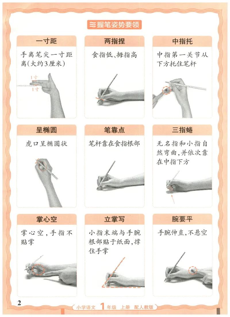 25秋王朝霞活页同步字帖-1年级上_25秋《王朝霞语文活页同步字帖》1-6上