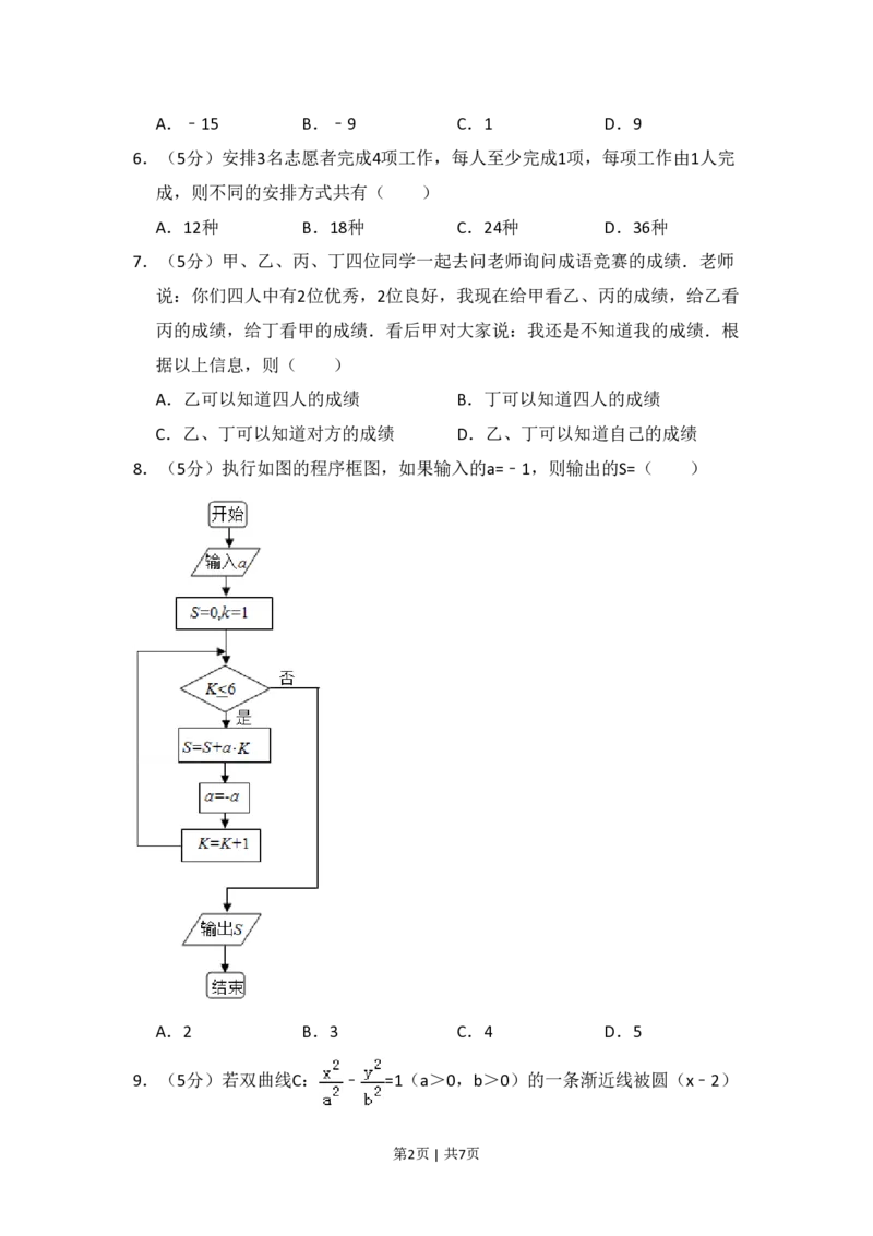 2017年高考数学试卷（理）（新课标Ⅱ）（空白卷）_历年高考真题合集_数学历年高考真题_新&middot;PDF版2008-2025&middot;高考数学真题_数学（按省份分类）2008-2025_2008-2025&middot;（陕西）数学高考真题