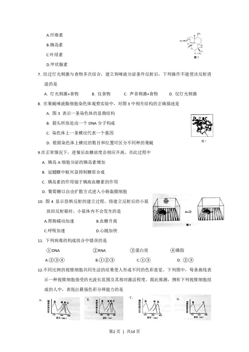 2016年高考生物试卷（上海）（空白卷）_生物历年高考真题_新&middot;PDF版2008-2025&middot;高考生物真题_生物（按省份分类）2008-2025_2008-2022&middot;（上海）生物高考真题