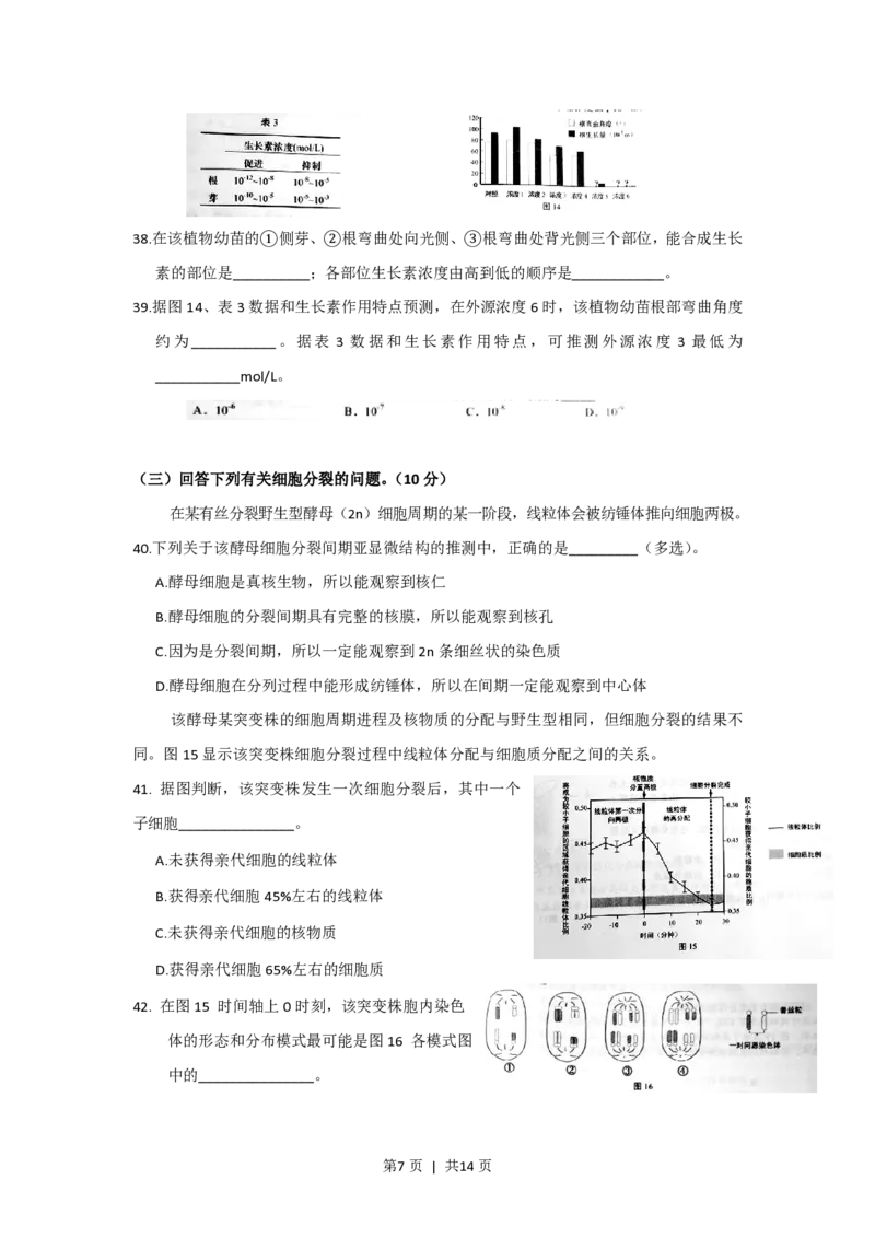 2016年高考生物试卷（上海）（空白卷）_生物历年高考真题_新&middot;PDF版2008-2025&middot;高考生物真题_生物（按省份分类）2008-2025_2008-2022&middot;（上海）生物高考真题