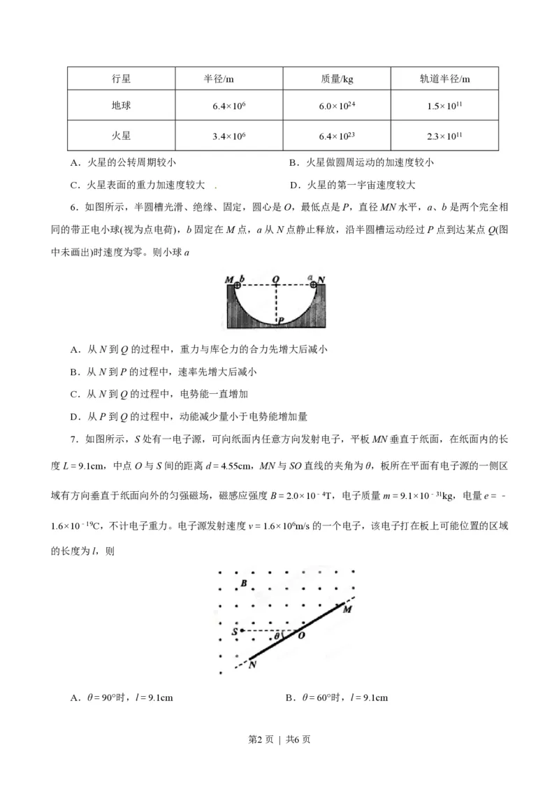 2015年高考物理试卷（四川）（空白卷）_物理历年高考真题_新&middot;PDF版2008-2025&middot;高考物理真题_物理（按省份分类）2008-2025_2008-2025&middot;（四川）物理高考真题