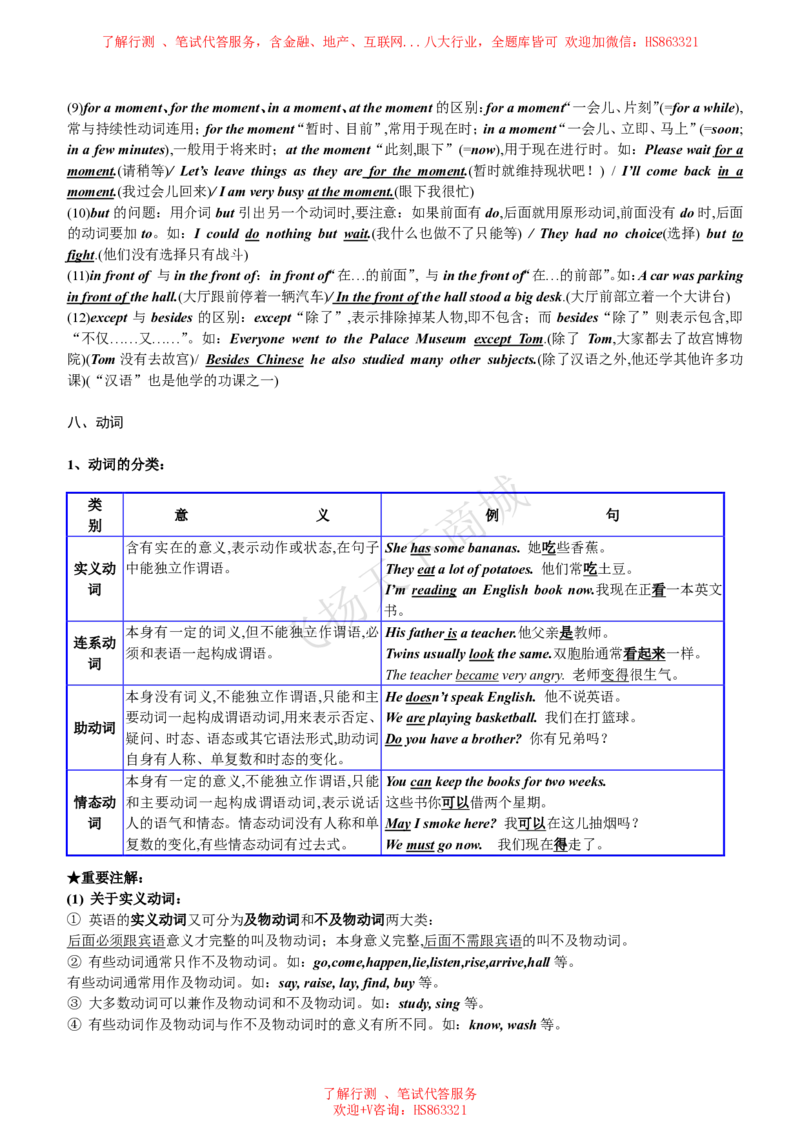 英语语法归纳汇总讲义_2025春招题库汇总_八大题库-1_04八大汇总_致同_英语专项知识及解题技巧整理