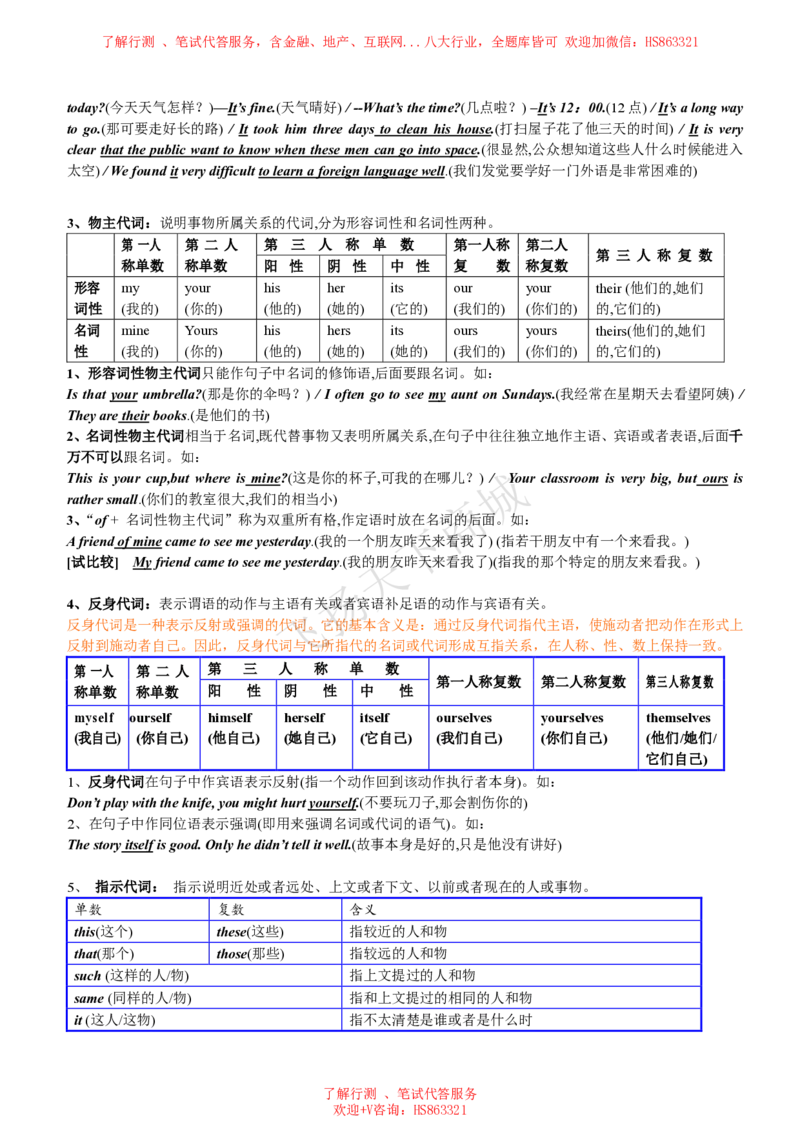英语语法归纳汇总讲义_2025春招题库汇总_八大题库-1_04八大汇总_致同_英语专项知识及解题技巧整理