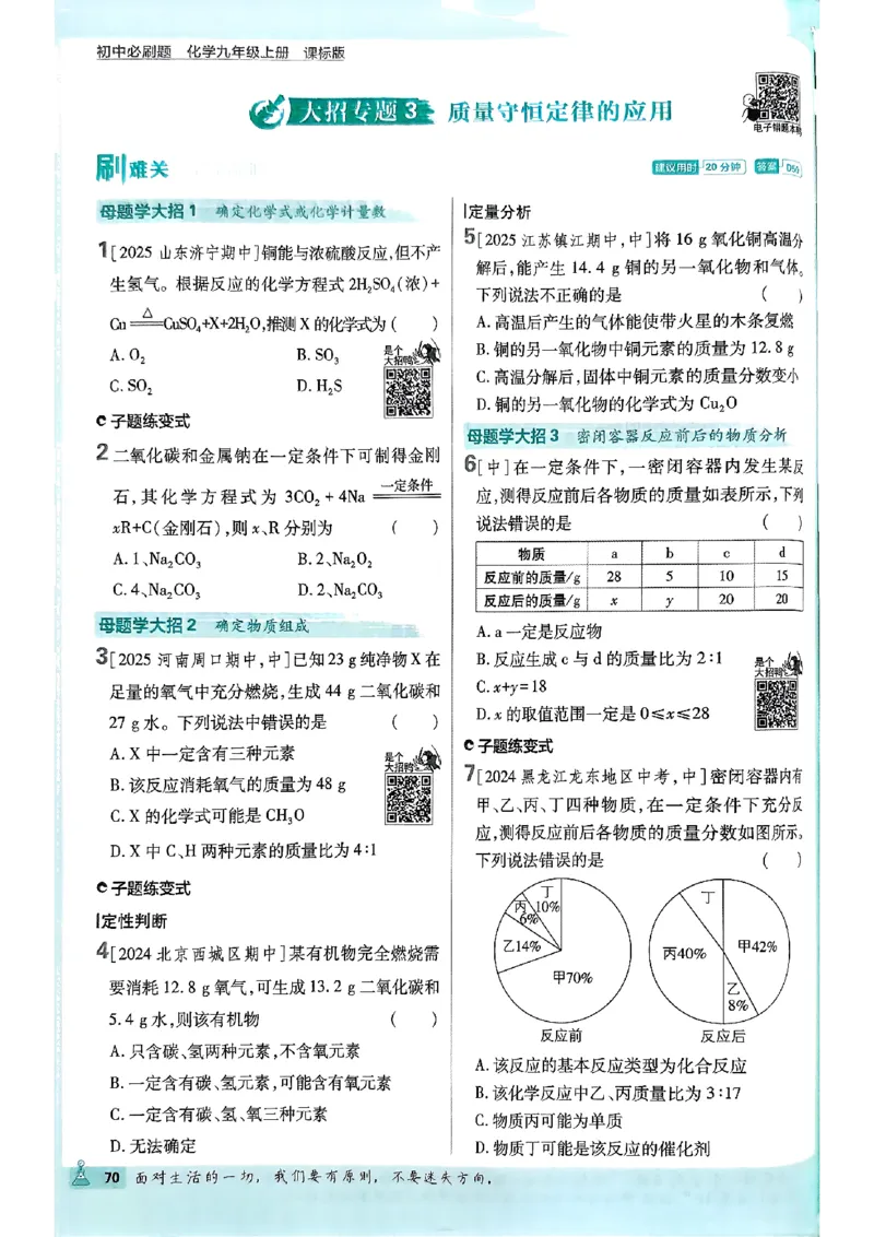 2026《初中必刷题》化学9上(鲁教版)_2026《初中必刷题》全科多版本_2025秋_2026版初中《必刷题》9年级上册（7科全）（多版本合集）_2026版初中《必刷题》9年级上册（化学）（鲁教）