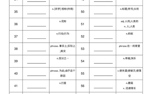 2025秋人教版八年级上册英语U4中译英单词默写_初中英语新版_最新人教版英语八年级上册_新版_初中英语8上新更新第三套可选择_10单词默写+字帖_单词表
