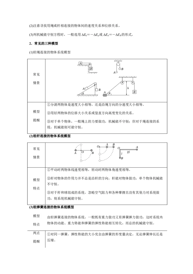 专题12机械能守恒定律的理解与应用（解析版）_2025高中物理模型方法技巧高三复习专题练习讲义_新版高考物理模型与方法