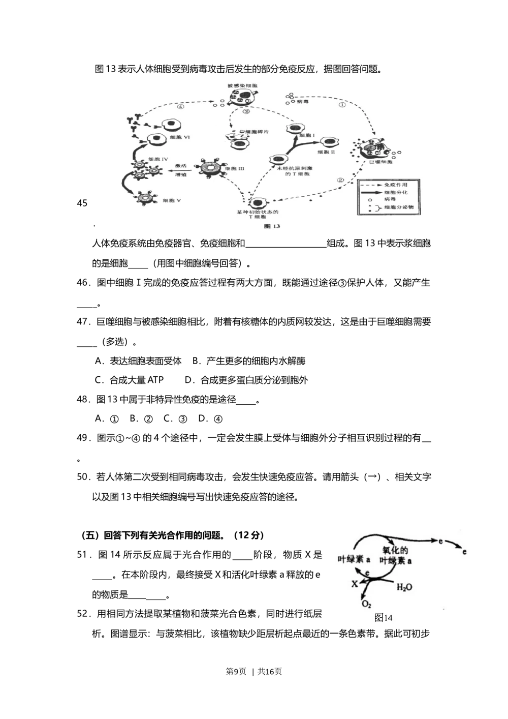2013年高考生物试卷（上海）（空白卷）_生物历年高考真题_新&middot;Word版2008-2025&middot;高考生物真题_生物（按年份分类）2008-2025_2013&middot;高考生物真题