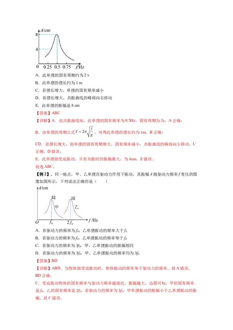 专题18机械振动（解析版）_2025高中物理模型方法技巧高三复习专题练习讲义_新版高考物理模型与方法
