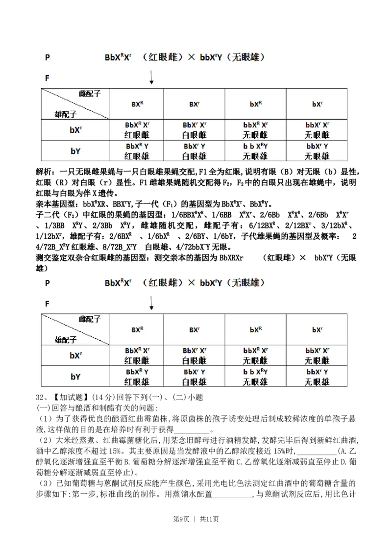 2017年高考生物试卷（浙江）（11月）（解析卷）_生物历年高考真题_新&middot;Word版2008-2025&middot;高考生物真题_生物（按省份分类）2008-2025_2008-2025&middot;（浙江）生物高考真题