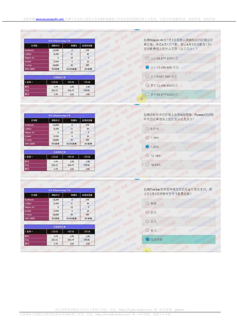花旗银行2018招聘2017.10.17在线测试真题及答案_2025春招题库汇总_外资银行题库_23花旗_2018年历次OT真题及答案