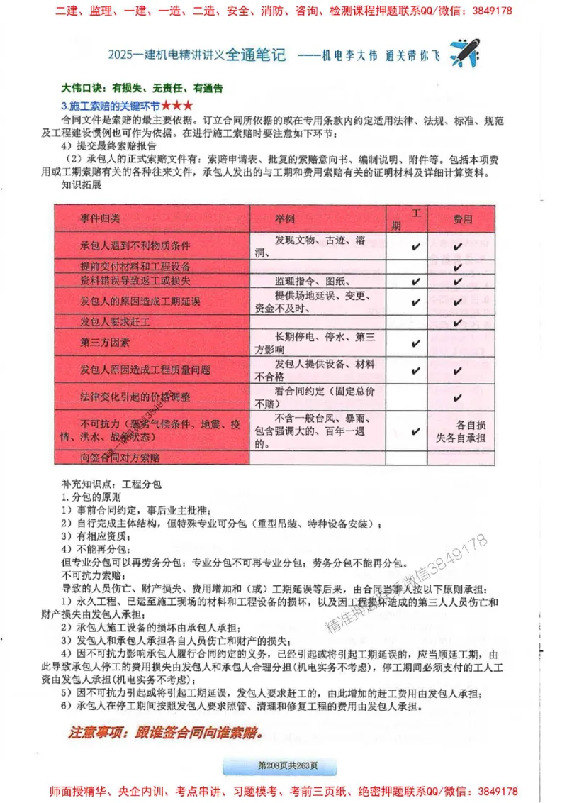 25年一建-机电-李大伟-全通笔记图文详解_2026年一级建造师_2026年一建机电_2025年一建机电SVIP_01-精华文档✿电子教材✿历年真题_22-机电《全通笔记+训练题》李大伟推荐