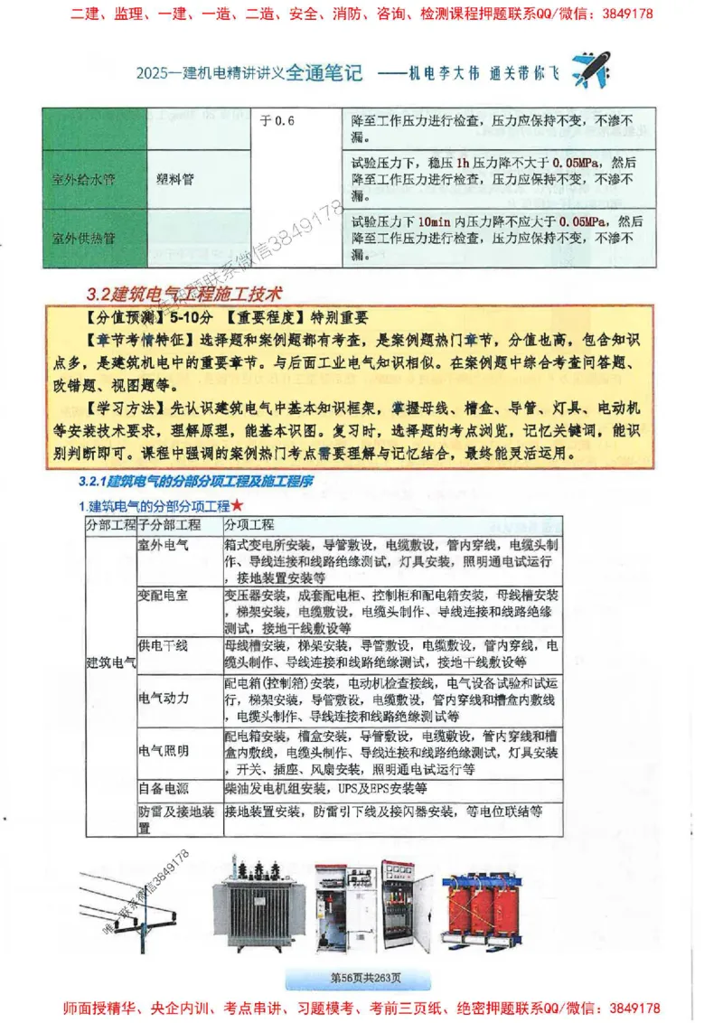 25年一建-机电-李大伟-全通笔记图文详解_2026年一级建造师_2026年一建机电_2025年一建机电SVIP_01-精华文档✿电子教材✿历年真题_22-机电《全通笔记+训练题》李大伟推荐