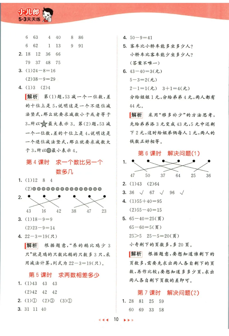 53天天练一年级下册数学冀教版答案_2024年人教版小学数学一二三四五六年级上册下册期中期末试a0747_小学全科《同步练习+精品试卷》打包下载（1-6年级单元月考期中期末试卷）_小学数学