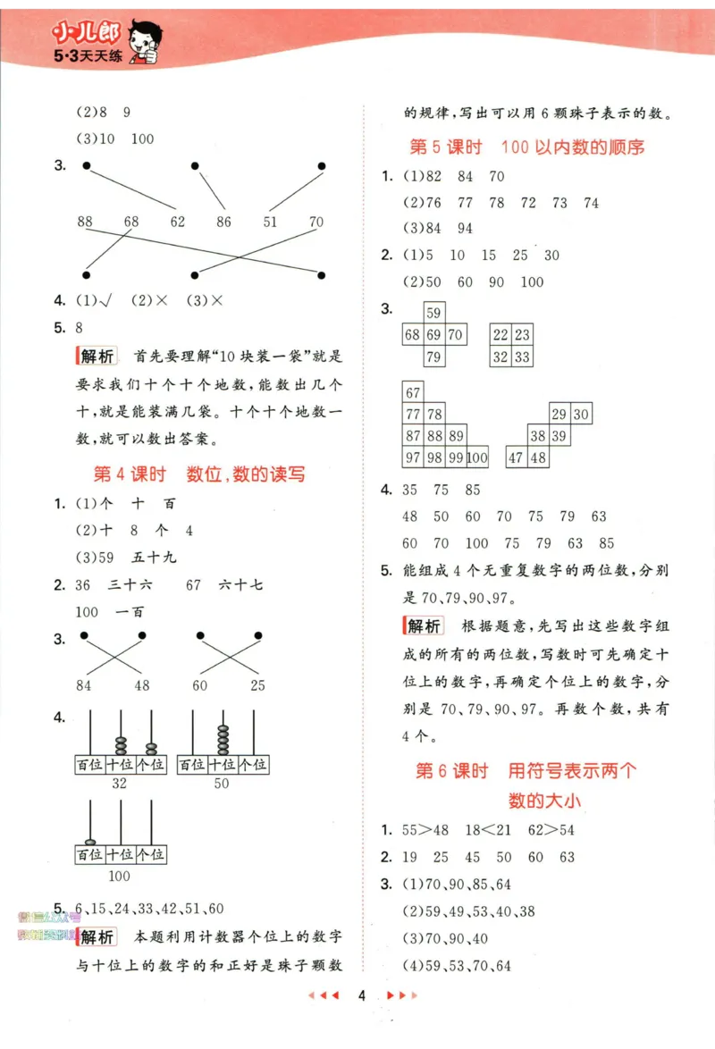 53天天练一年级下册数学冀教版答案_2024年人教版小学数学一二三四五六年级上册下册期中期末试a0747_小学全科《同步练习+精品试卷》打包下载（1-6年级单元月考期中期末试卷）_小学数学