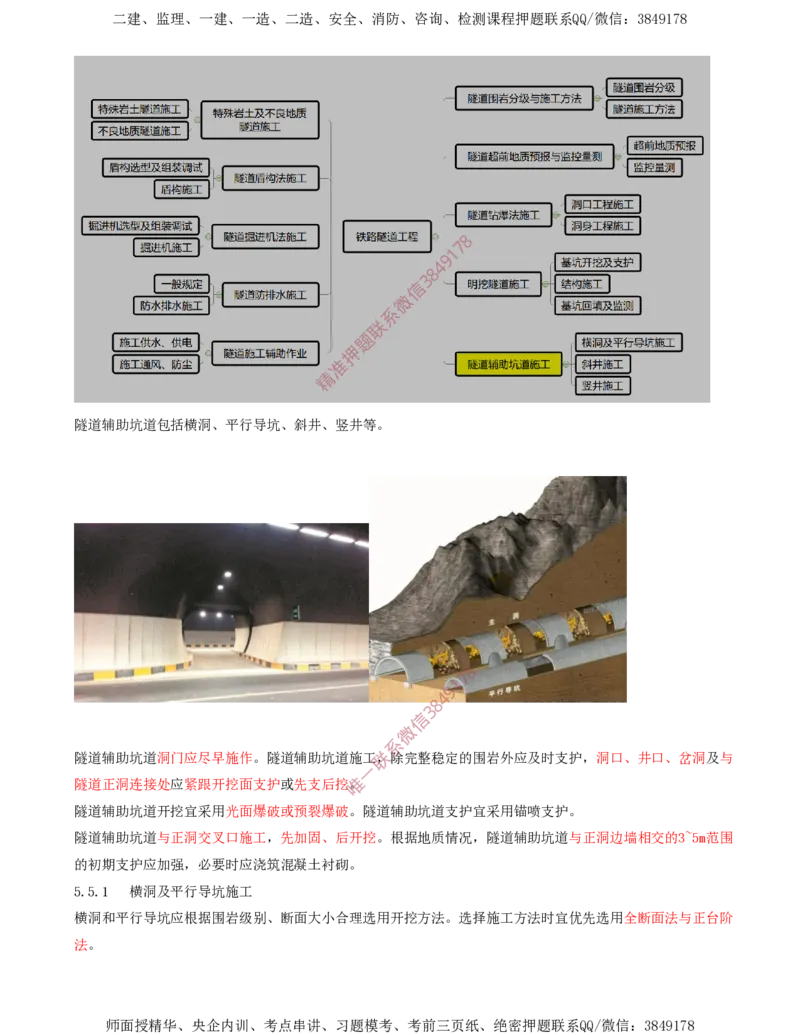 07.32-第5章-5.4、5.5-明挖隧道施工、隧道辅助坑道施工_2026年一级建造师_2026年一建铁路_2025年一建铁路SVIP_02-基础精讲✿高端面授✿深度强化_11-铁路《天一精讲班》陈士甲KL