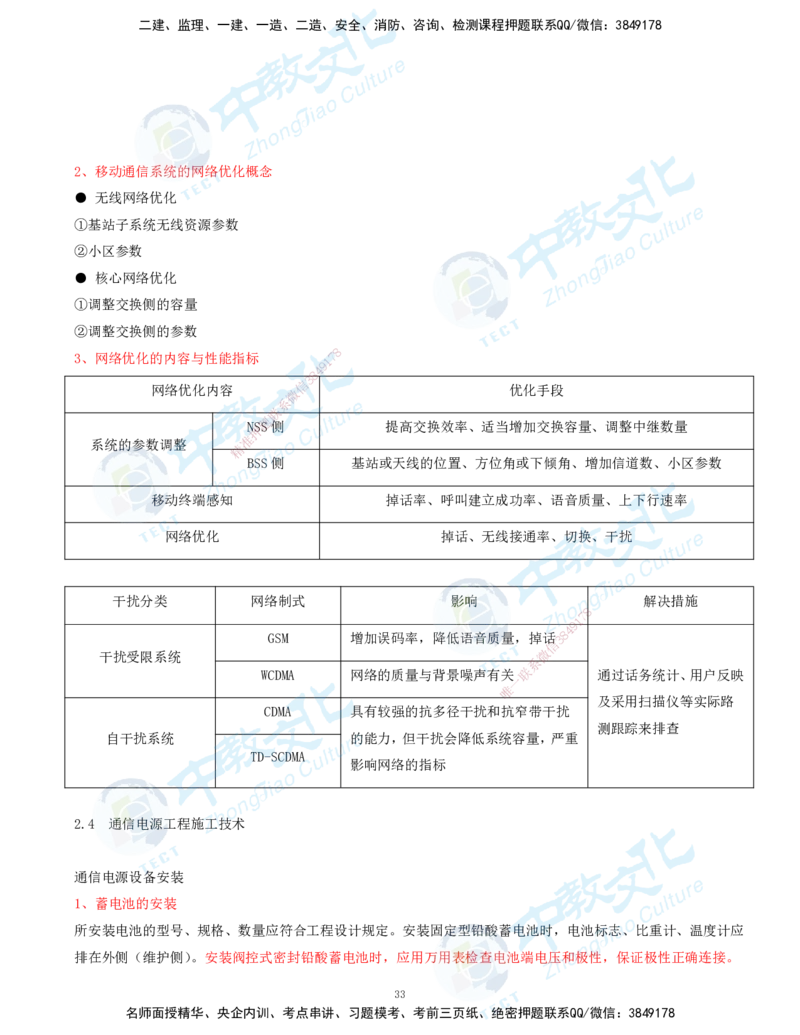 01.2025-一建-通信-考前急救-打印版讲义_2026年一级建造师_2026年一建通信_2025年一建通信SVIP_04-冲刺串讲✿考点强化✿小灶集训_17-通信《考前急救班》邵老师ZJ_课程讲义