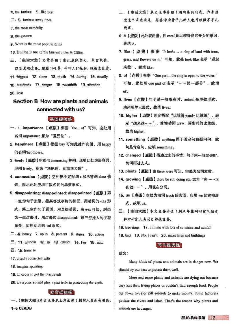 2025秋八上英语典中点答案解析_初中英语新版_最新人教版英语八年级上册_新版_初中英语8上新更新第三套可选择_20赠送教辅_典中点
