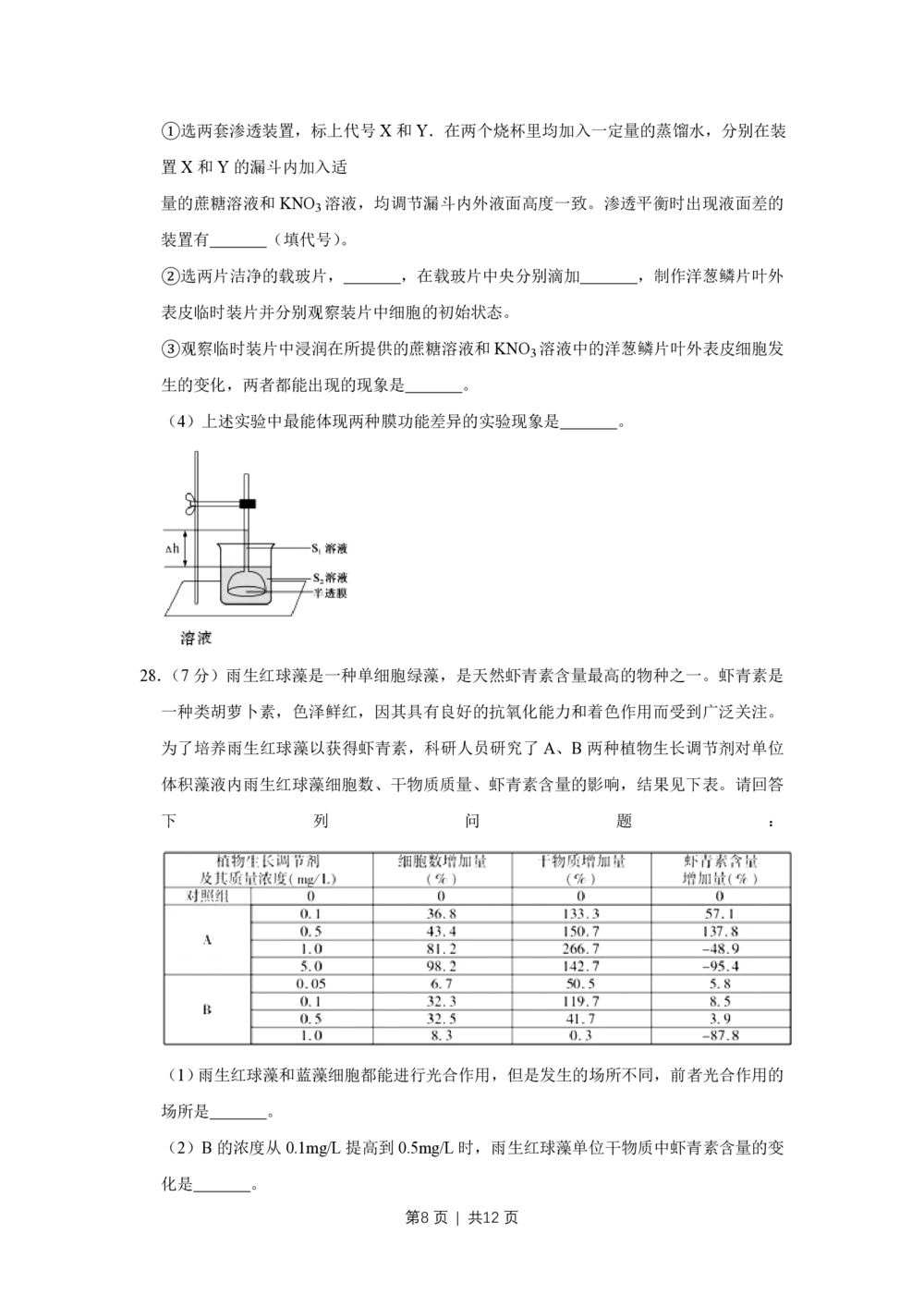 2013年高考生物试卷（江苏）（空白卷）_生物历年高考真题_新&middot;PDF版2008-2025&middot;高考生物真题_生物（按年份分类）2008-2025_2013&middot;高考生物真题