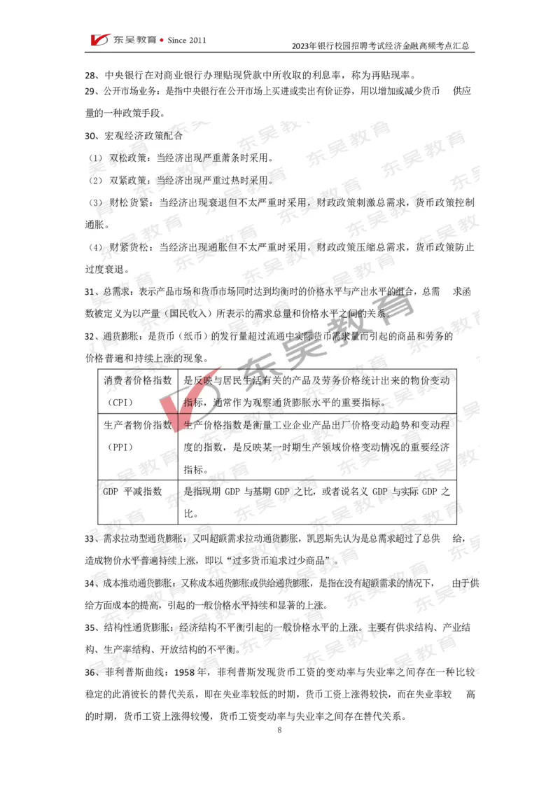 银行校招经济金融高频考点汇总_2025春招题库汇总_银行题库-1_银行全套上岸资料_讲义+题库+冲刺_01、考点冲刺汇总（考前冲刺必看）