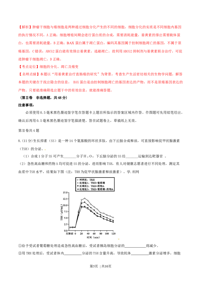 2016年高考生物试卷（四川）（解析卷）_生物历年高考真题_新&middot;Word版2008-2025&middot;高考生物真题_生物（按年份分类）2008-2025_2016&middot;高考生物真题