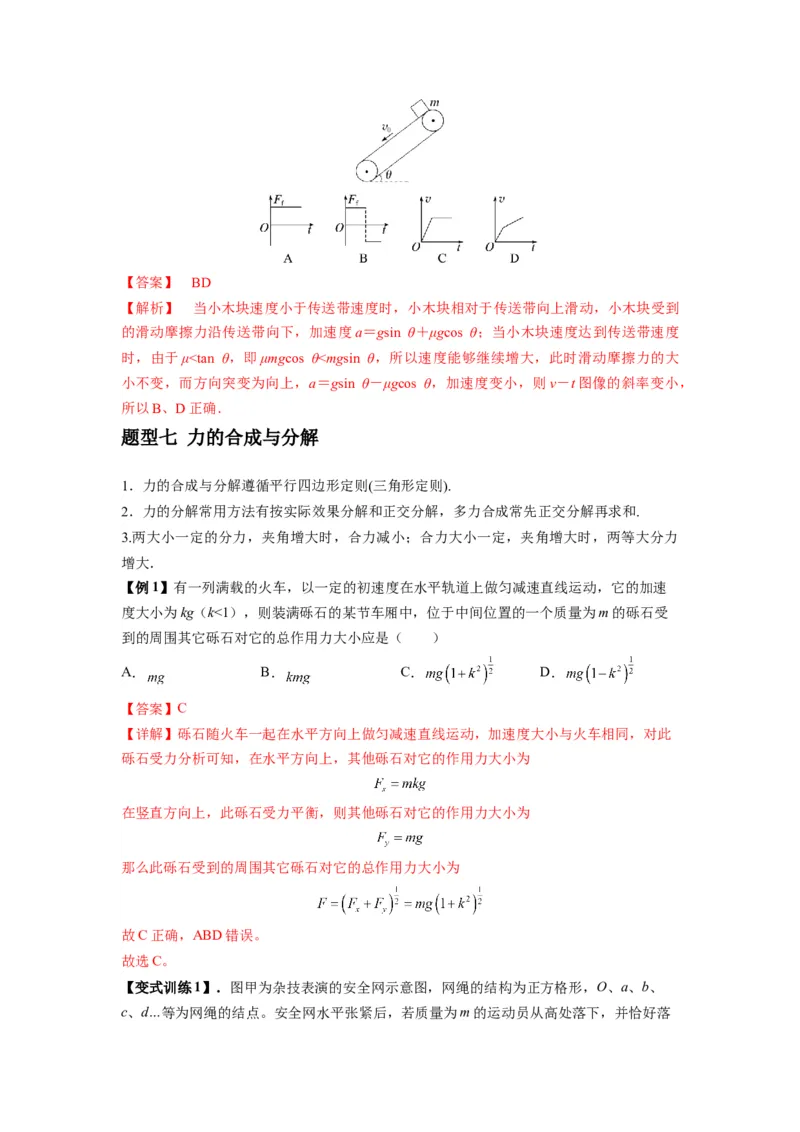 专题03弹力、摩擦力以及力的合成与分解（解析版）_2025高中物理模型方法技巧高三复习专题练习讲义_新版高考物理模型与方法